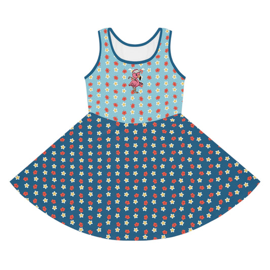 Elusive Kids Flamingo Floral Sundress