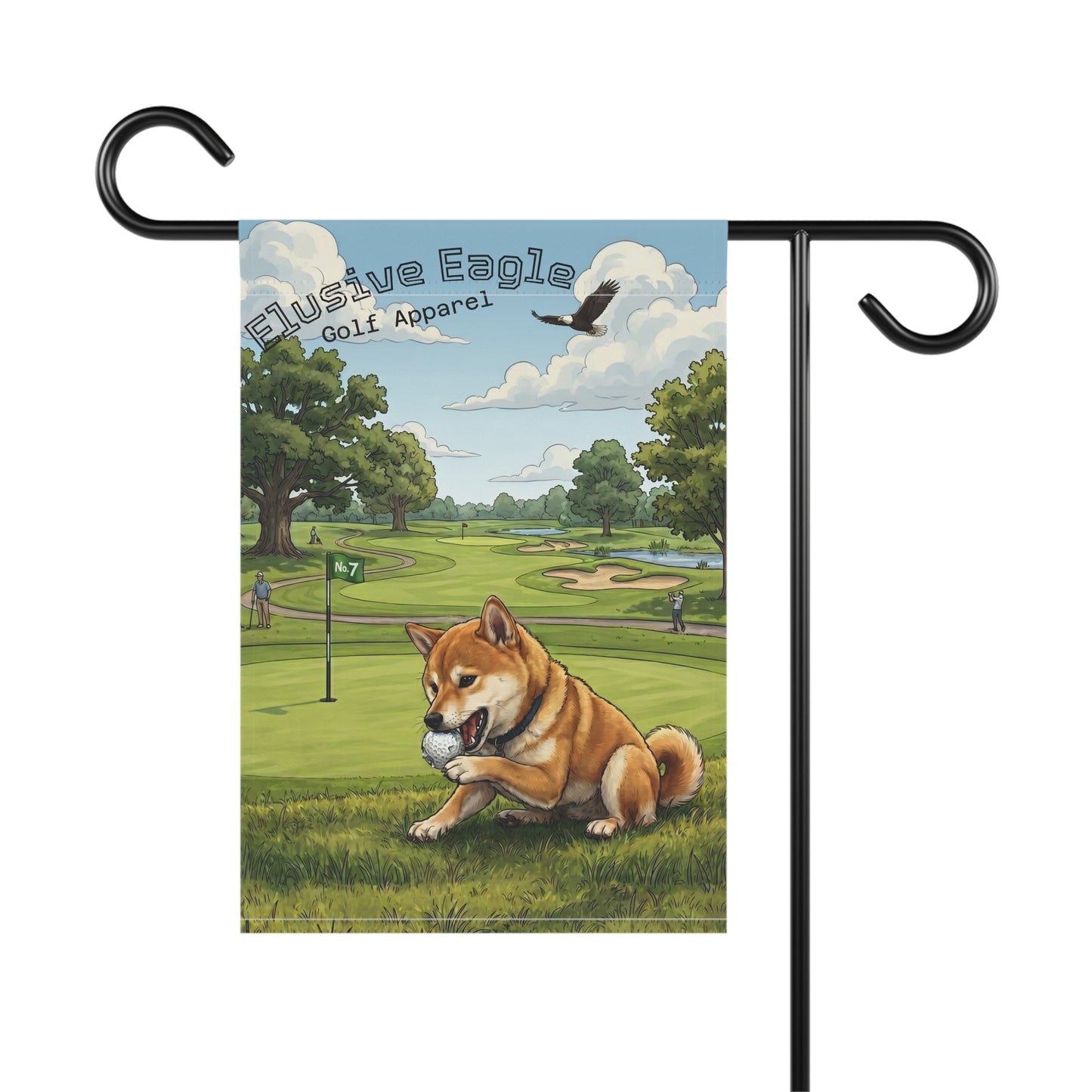 Elusive Eagle Bad Shiba Garden Flag