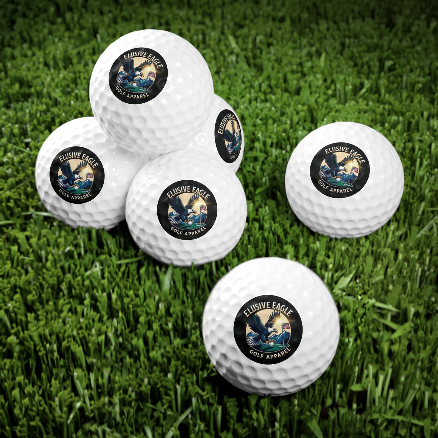 Elusive Eagle Golf Balls, 6pcs