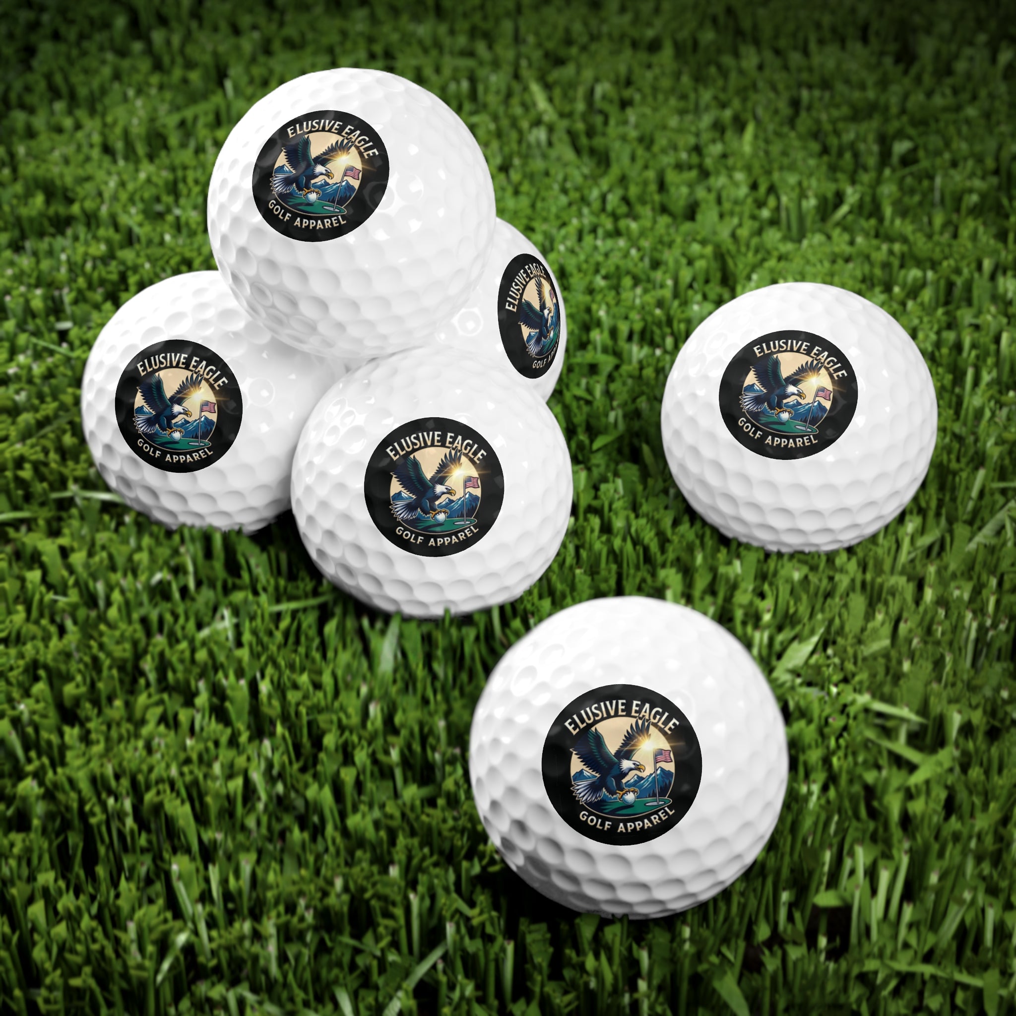 Elusive Eagle Golf Balls, 6pcs