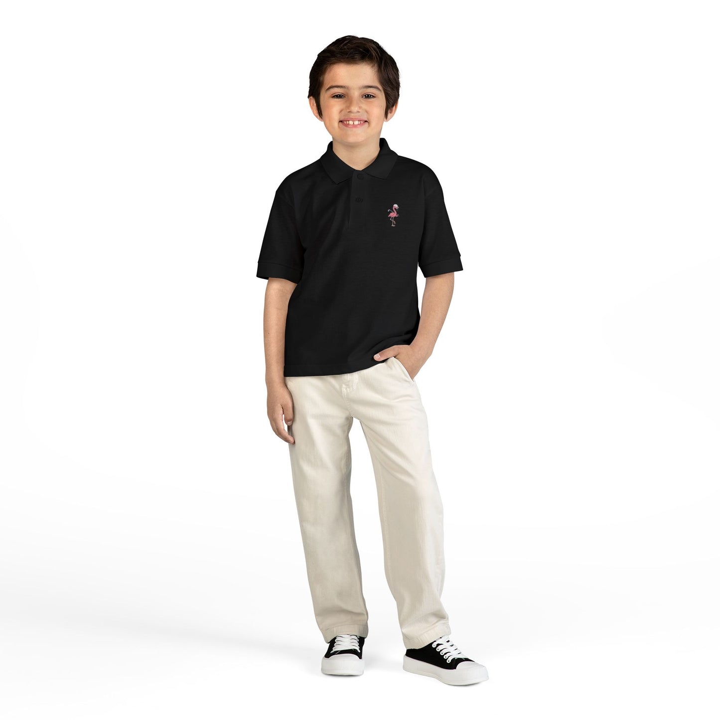 Elusive Flamingo Kids Polo