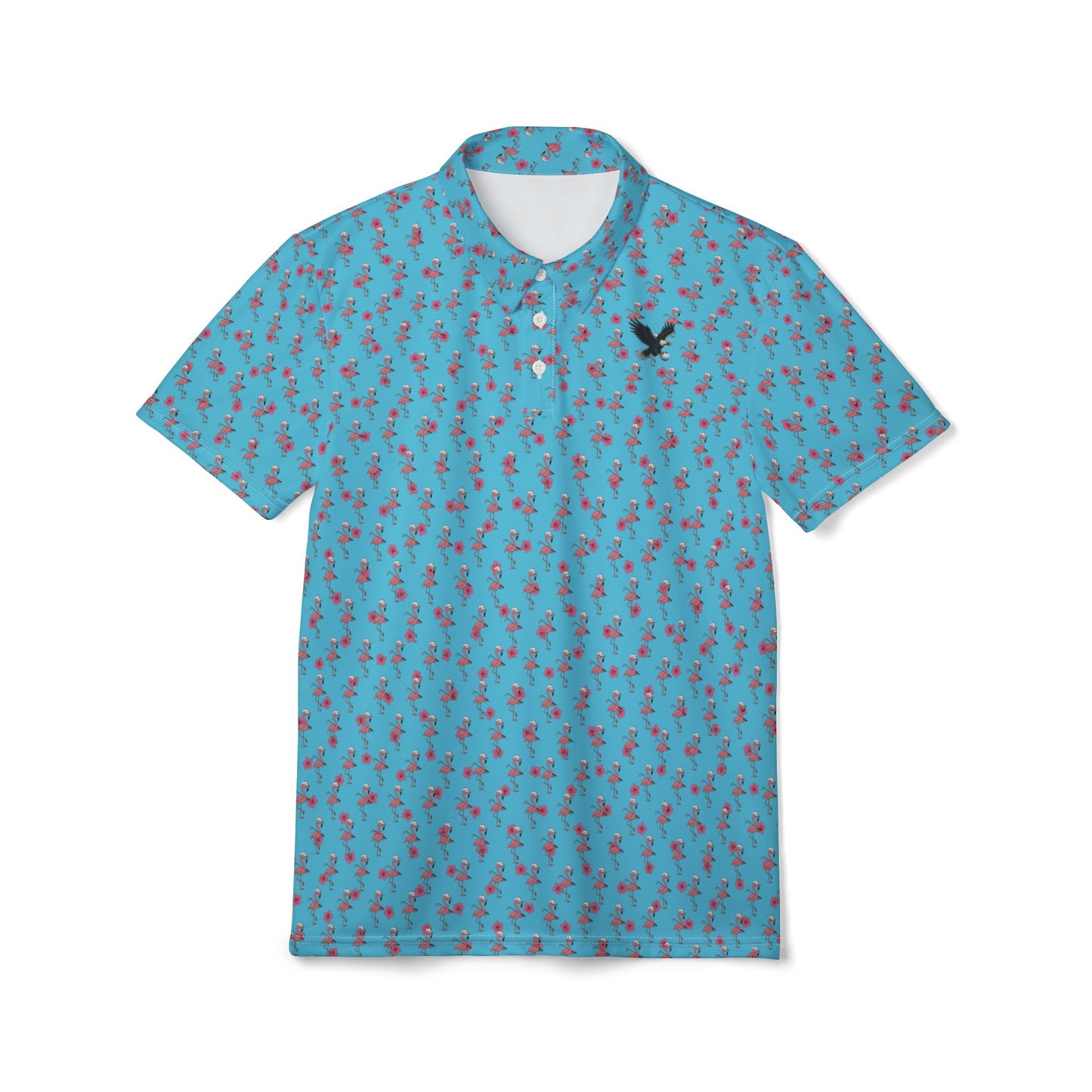Elusive Flamingo Print Polo