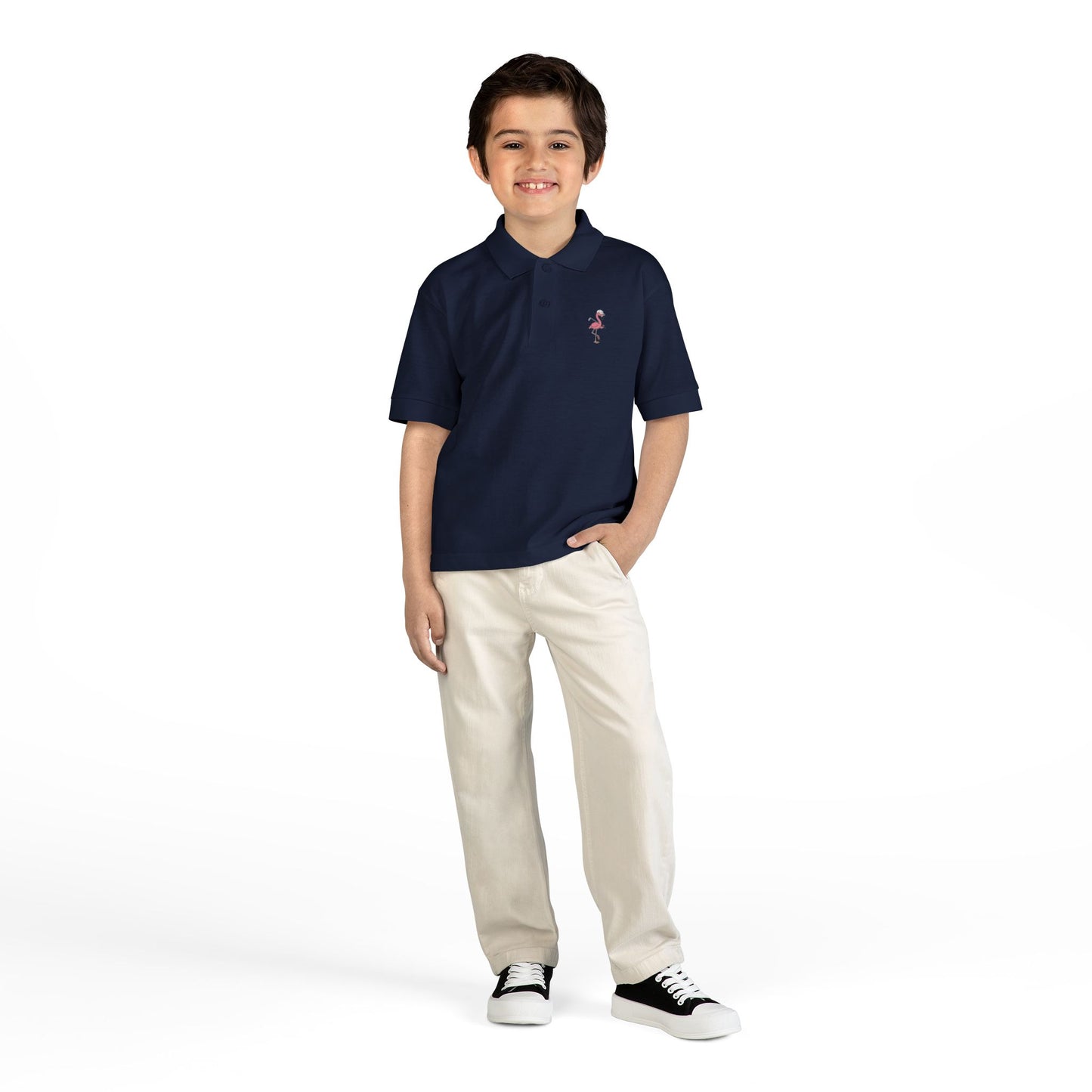 Elusive Flamingo Kids Polo