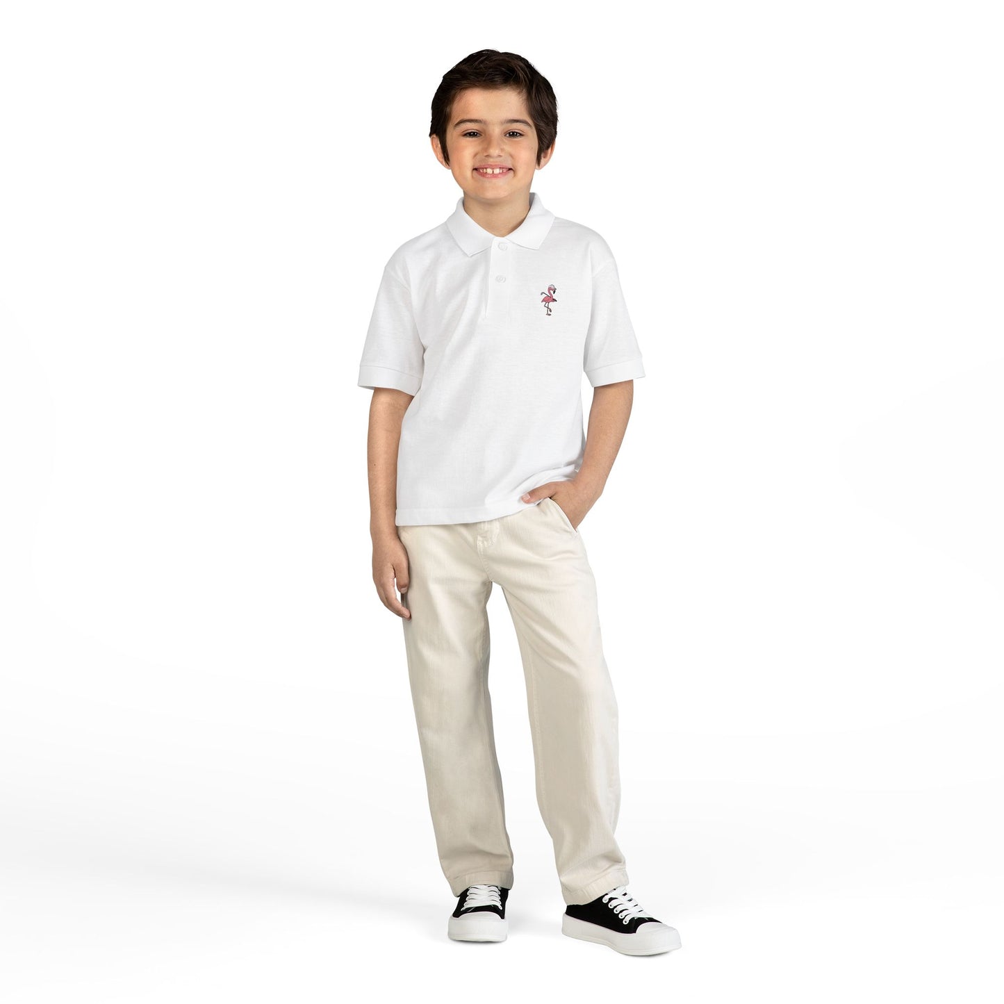 Elusive Flamingo Kids Polo