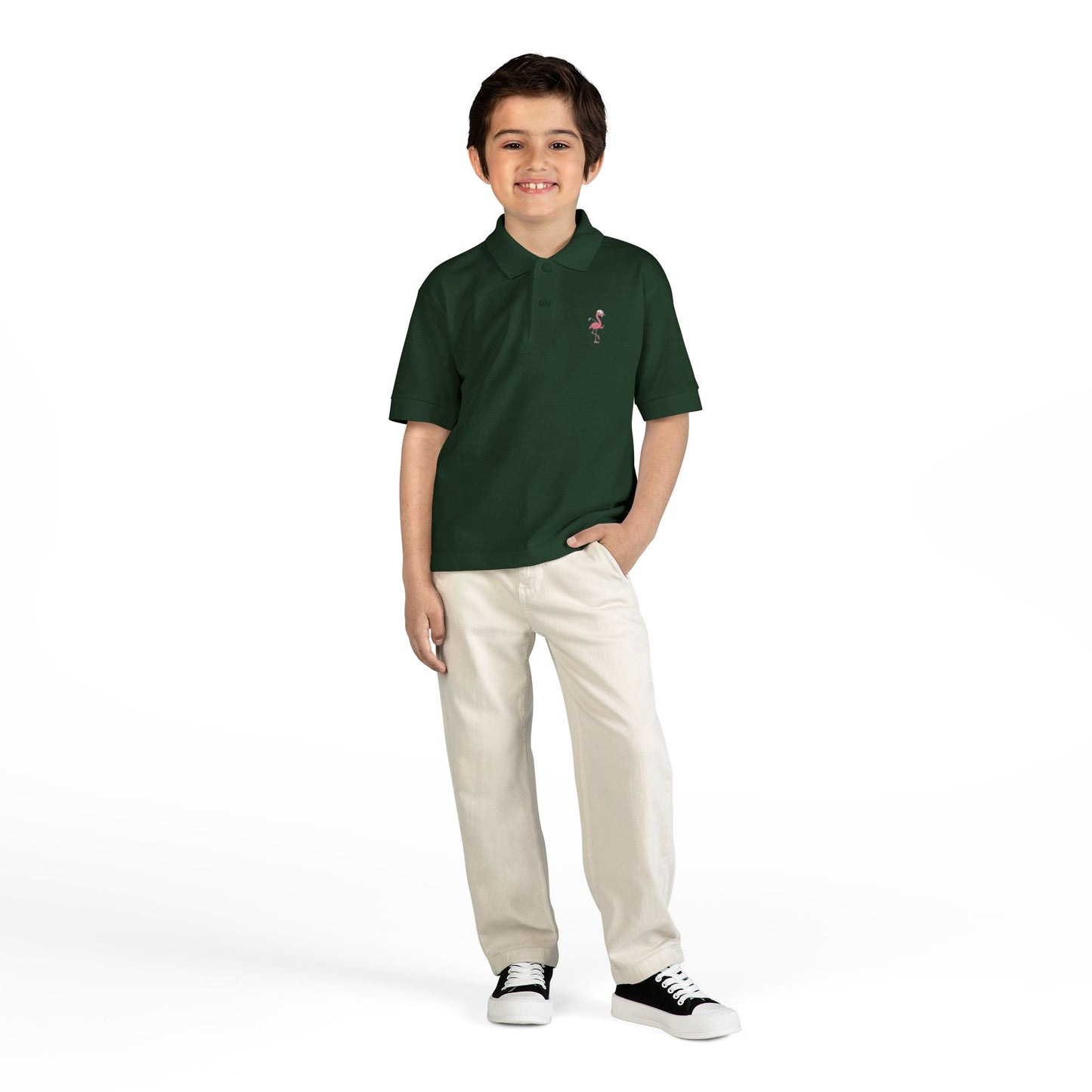 Elusive Flamingo Kids Polo
