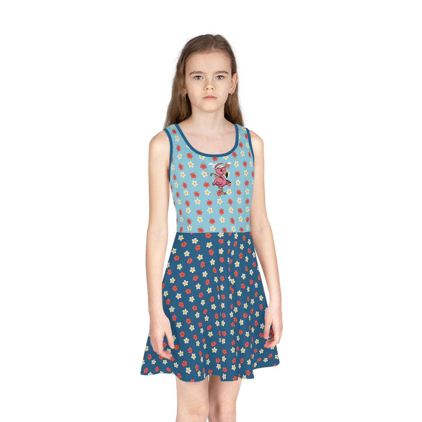 Elusive Kids Flamingo Floral Sundress