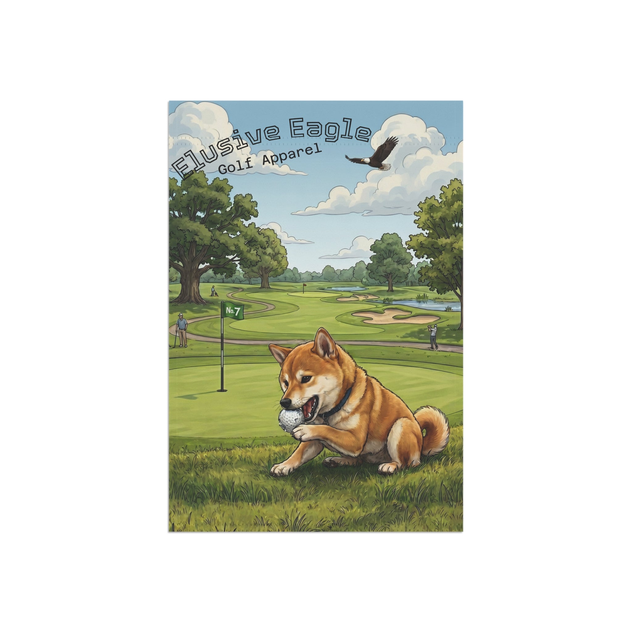 Elusive Eagle Bad Shiba Garden Flag